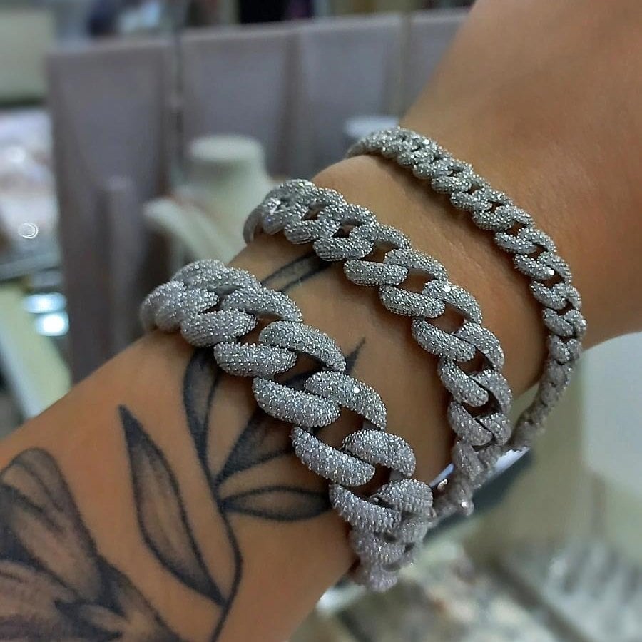 Gümüş gurmet taşlı komple taşlı bileklik el1352t6 0,8 cm