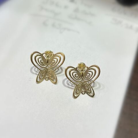 Gümüş kelebek masumiyet füsun küpesi