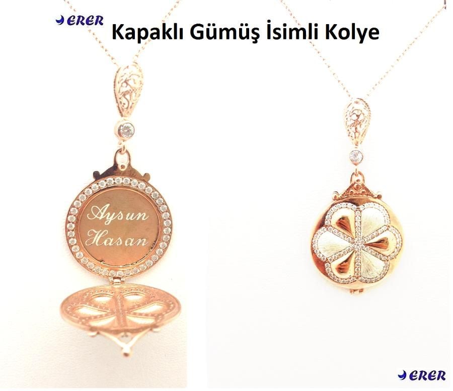 Gümüş Kapaklı Madolyon İsimli Kolye