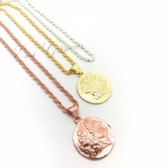 Burgu zincirli gümüş antik para kolye