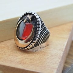 Gümüş ay yıldızlı erkek yüzüğü bs056