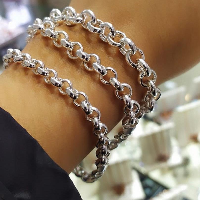 Gümüş bayan zincir bileklik om4r35 model 1