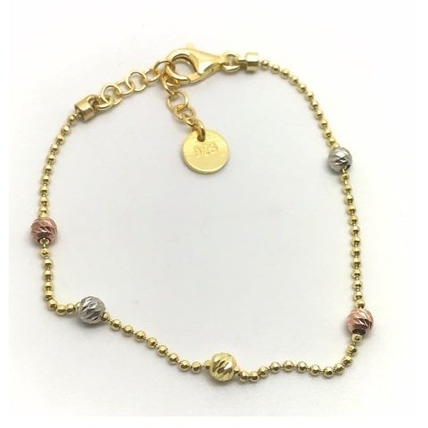 Gümüş toplu dorika bayan bileklik kl46e23