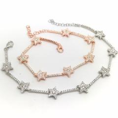 Gümüş yıldız model bayan bileklik cs71d2