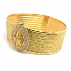 Gümüş tuğralı hasır kelepçe cn46t23