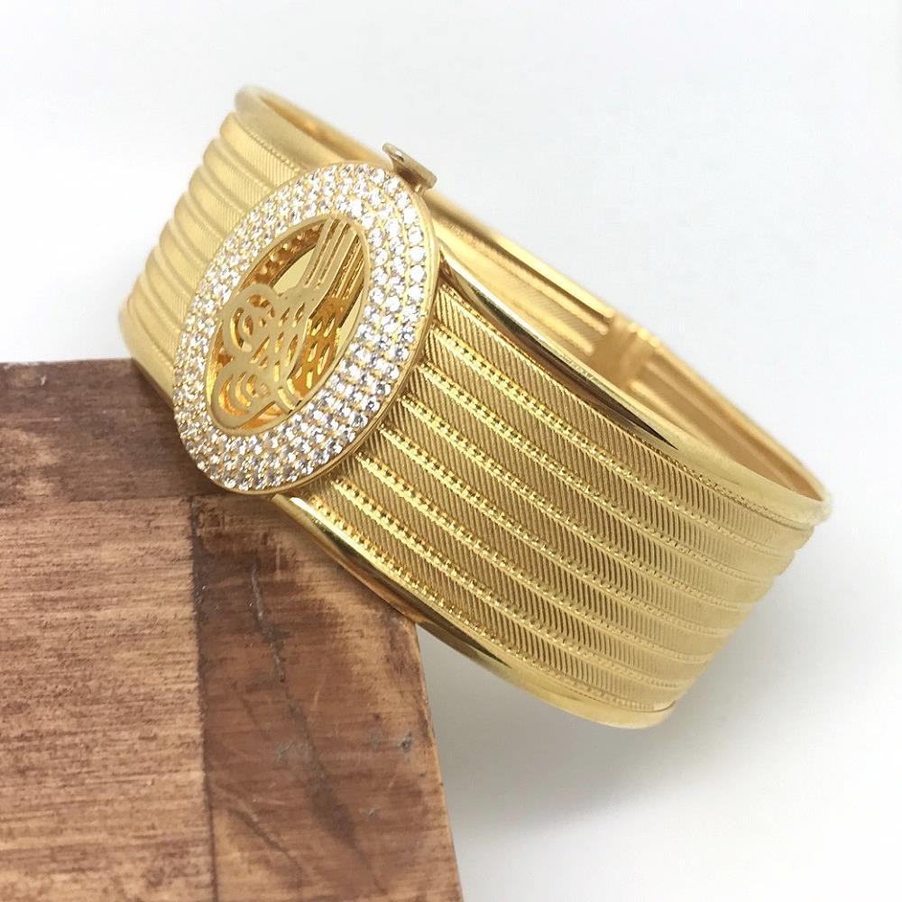 Gümüş tuğralı hasır kelepçe cn46t23