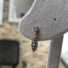 Gümüş çift bayan küpe dp76g23