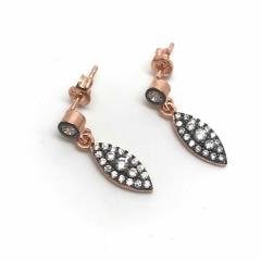 Gümüş çift bayan küpe dp76g23