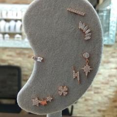 Gümüş kıkırdak tragus toplu tek küpe sh41f23