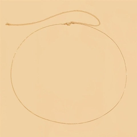 Gümüş küp model bel göbek zinciri