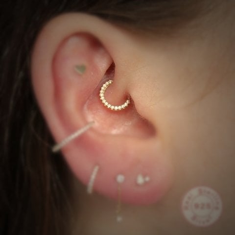 gümüş piercing kıkırdak halka hoop tek küpe dp56e963