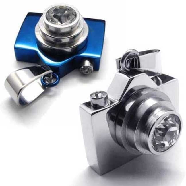 Çelik Fotoğraf makinesi kolye