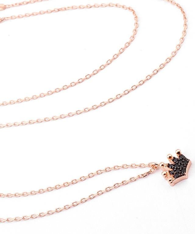 Mini Gümüş  taç kolye SH237