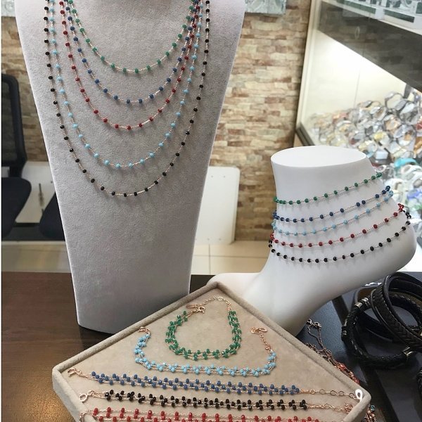 Gümüş renkli taşlı halhal shn68r5
