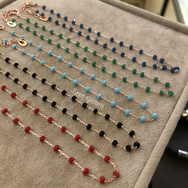 Gümüş renkli taşlı halhal shn68r5