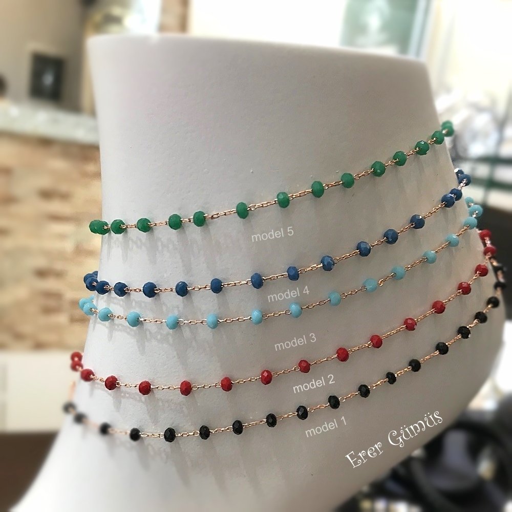Gümüş renkli taşlı halhal shn68r5
