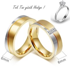 Çelik 6mm çift alyans Er510