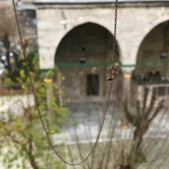 Gümüş tek harfli kolye hs5s23