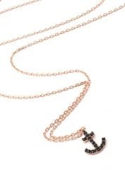 Mini Gümüş taşlı çapa kolye SH260