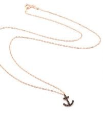 Mini Gümüş taşlı çapa kolye SH260