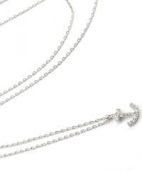 Mini Gümüş taşlı çapa kolye SH261