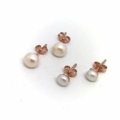 Gümüş doğal inci küpe nz14256t