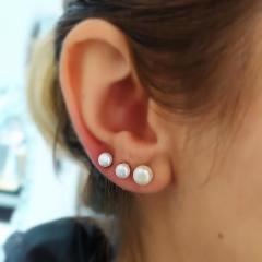 Gümüş doğal inci küpe nz14256t