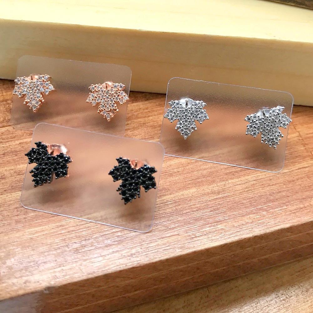 mini çınar yaprak küpe sh51t1
