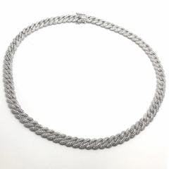 Gümüş taşlı gurmet zincir kolye kv38r3