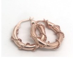 Gümüş 1,6 cm burgulu halka küpe hr696r3