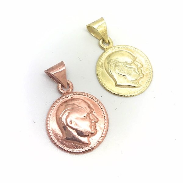 Gümüş atatürk portresi kolye ucu im71t2