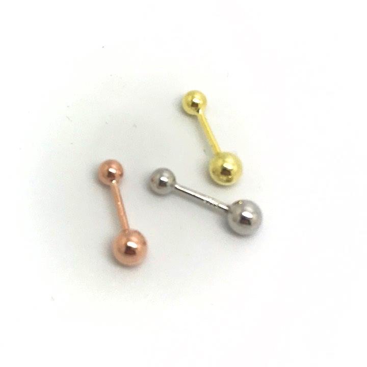 Gümüş toplu kikirdak tragus piercing kupe or14h1
