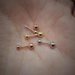 Gümüş toplu kikirdak tragus piercing kupe or14h1