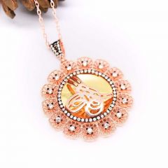 Gümüş tuğralı bayan kolyesi or2854