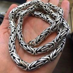 8,50 mm gümüş kalın kral boyun zinciri kolye
