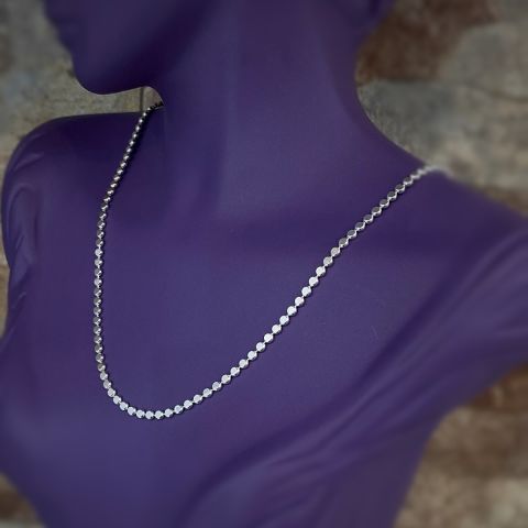 Gümüş zincir kolye uc56er2332 40 cm - Gümüş Rengi  (rodaj)