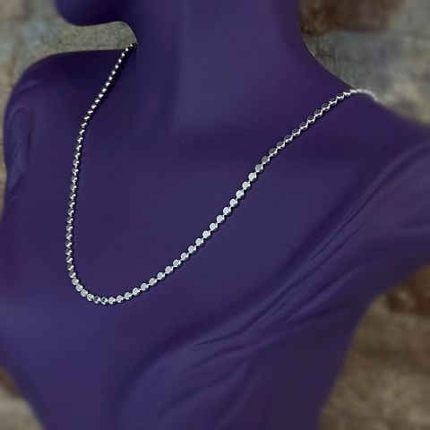 Gümüş zincir kolye uc56er2332 40 cm - Gümüş Rengi  (rodaj)