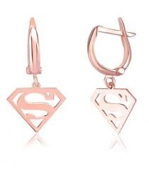 gümüş superman küpe Sarı altın (Gold)