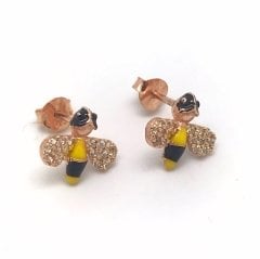 Gümüş arı model küpe sh57g1