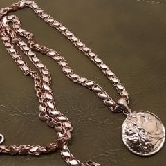 antik para uçlu pullu arpa zincir kolye