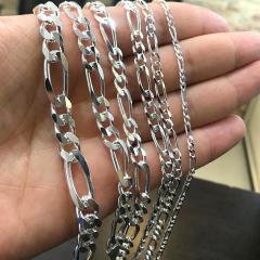 Gümüş figaro model zincir bileklik dy7y1 5,4 mm