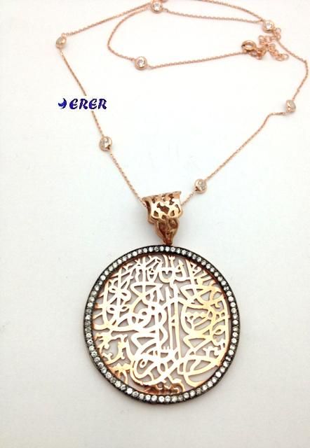 Taşlı zincirli kolye nazar dualı