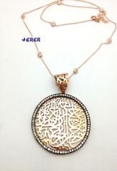Taşlı zincirli kolye nazar dualı