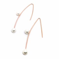 Gümüş tasarım incili küpe hr85r3